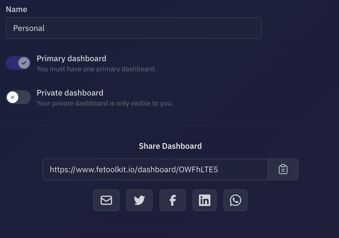 Public Dashboards